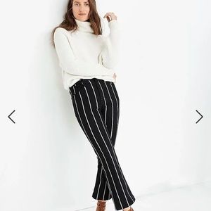 Madewell Pinstripe Cali-Demi Boot Crop Flare Denim